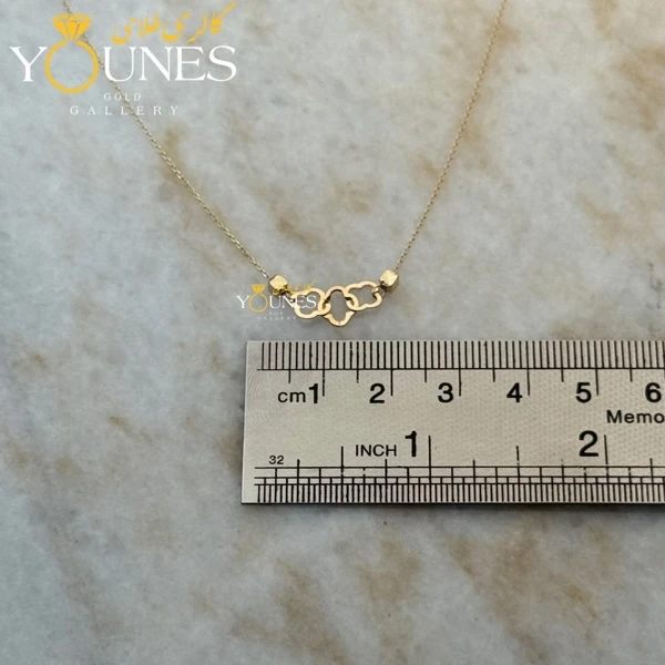 گردنبند طلا ونکلیف تودرتو مکعب